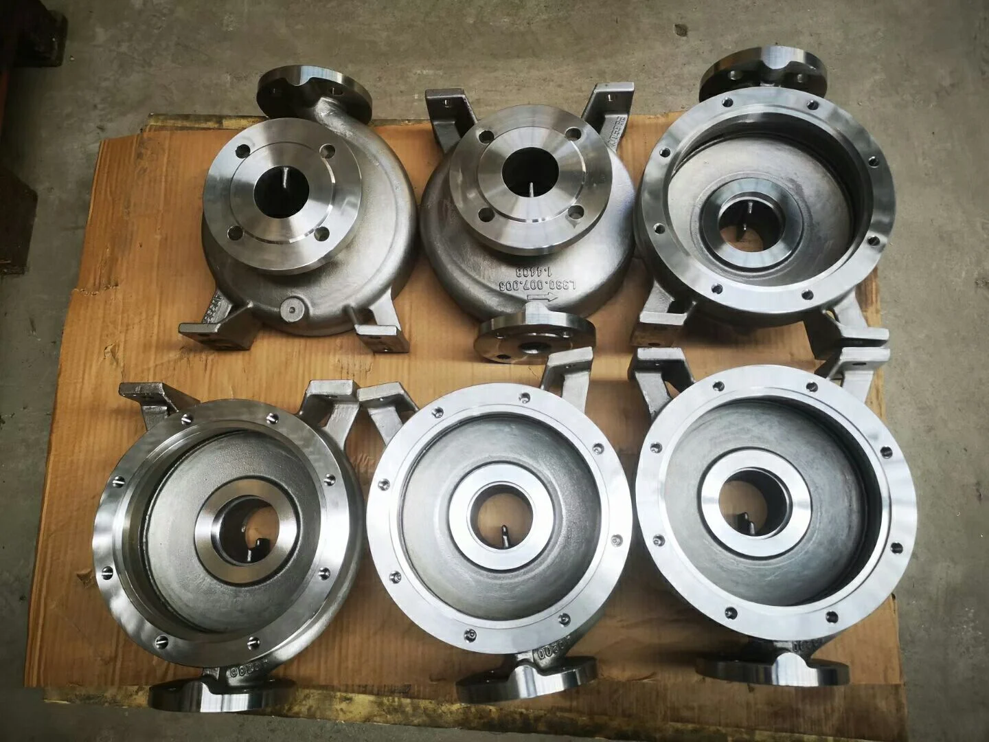 Close up of core metal component made by investment casting