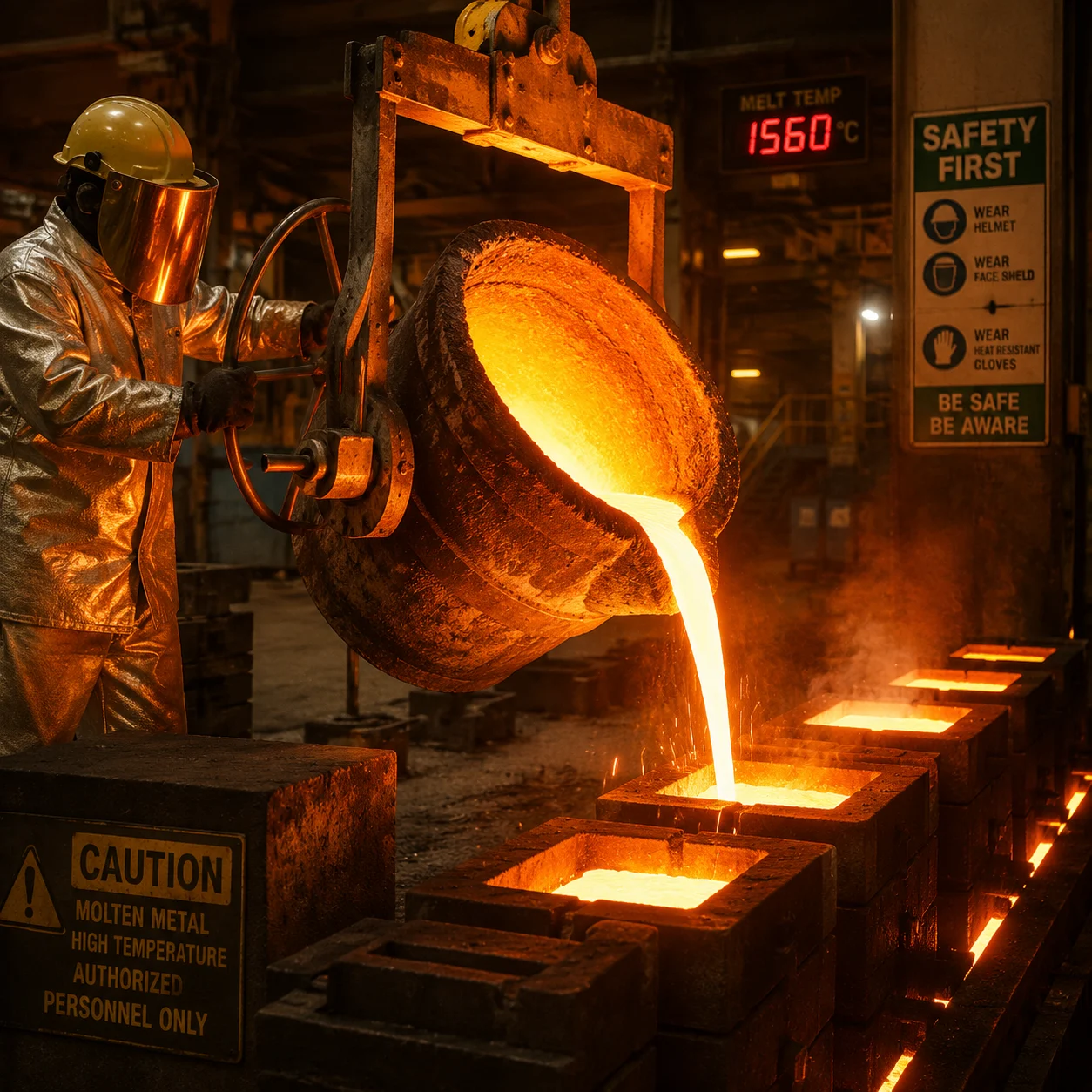 Gesteuerter Metallschmelzzufluss