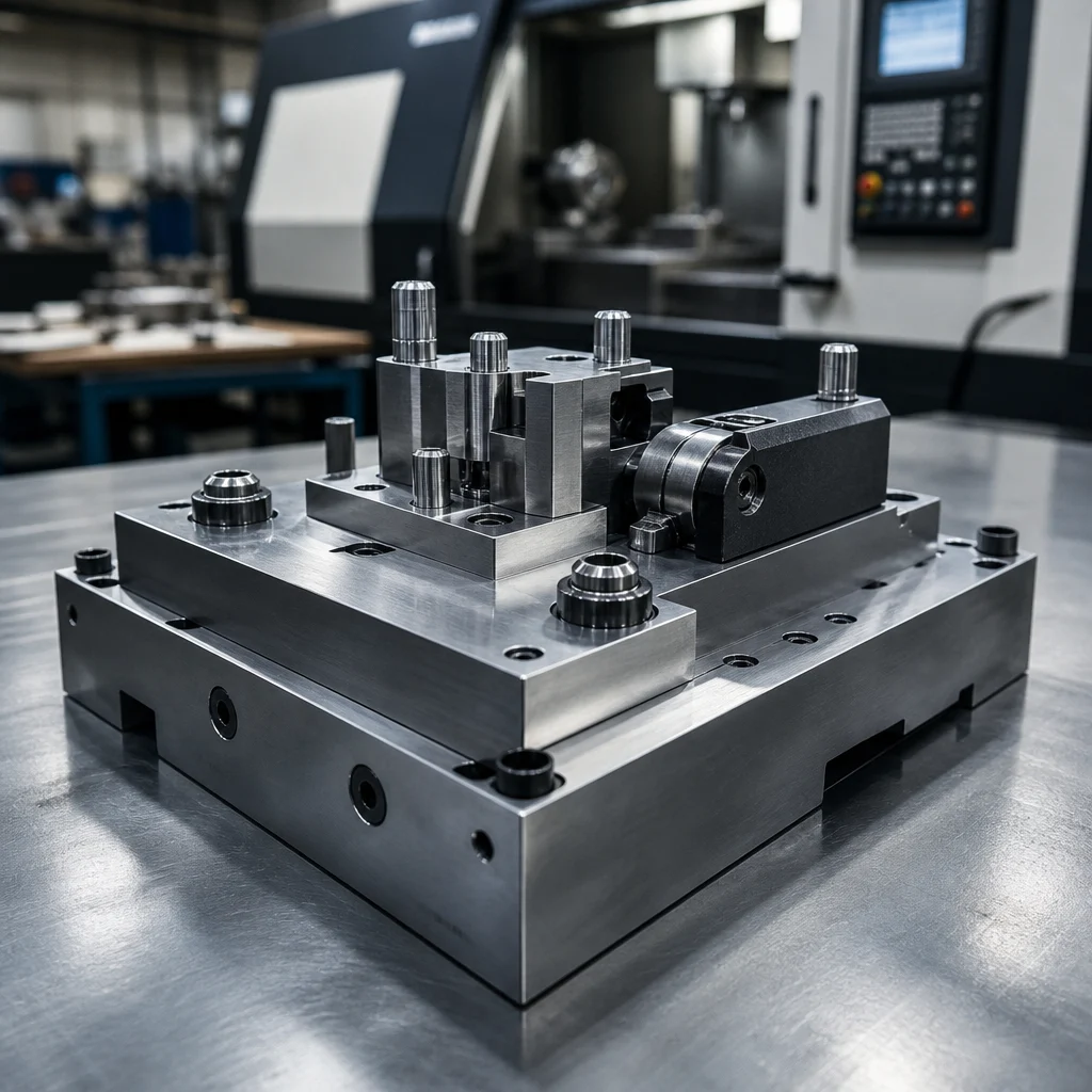Metal fixture component with positioning features
