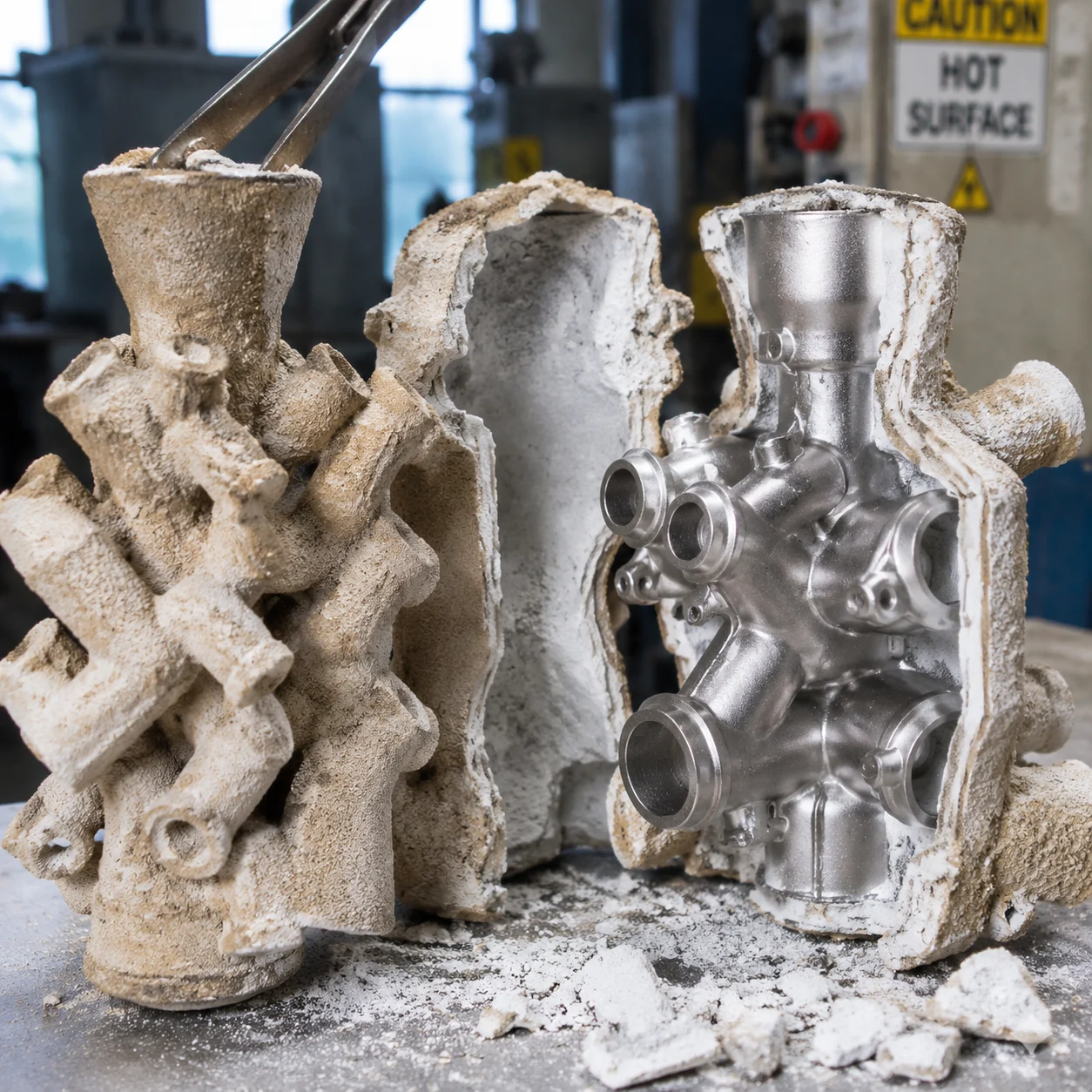 Siliziarbeit-Sol-Investitionsgussprozess mit keramischer Schale und hochpräzisen Metallteilen