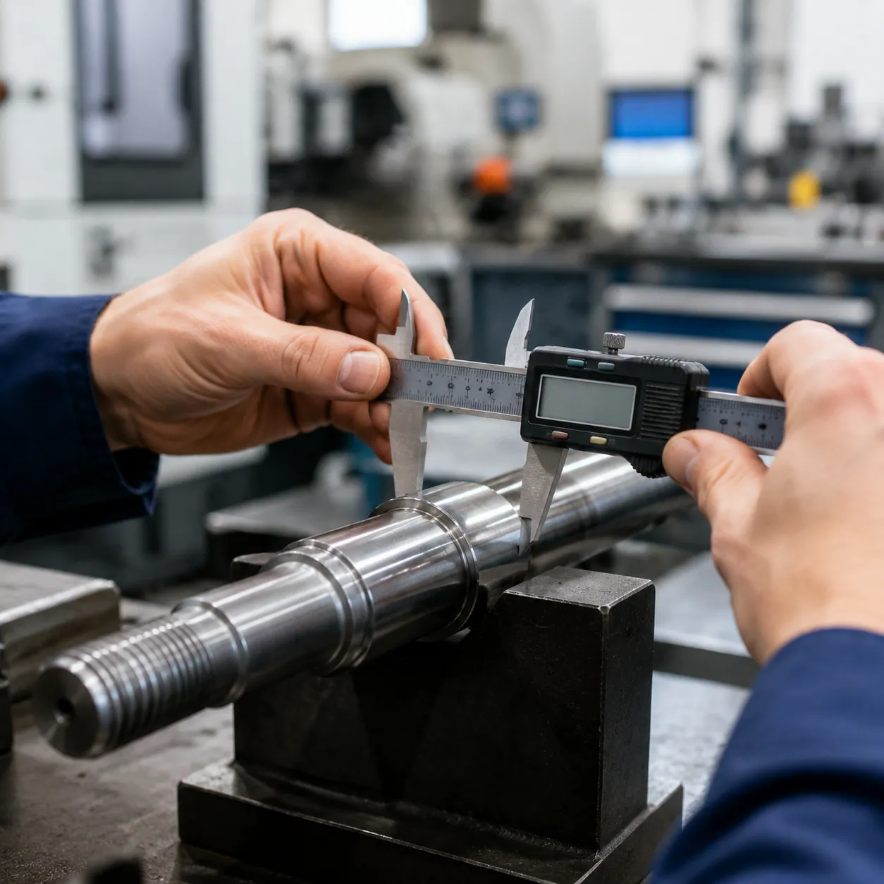 Measuring 1045 steel shaft diameter tolerance