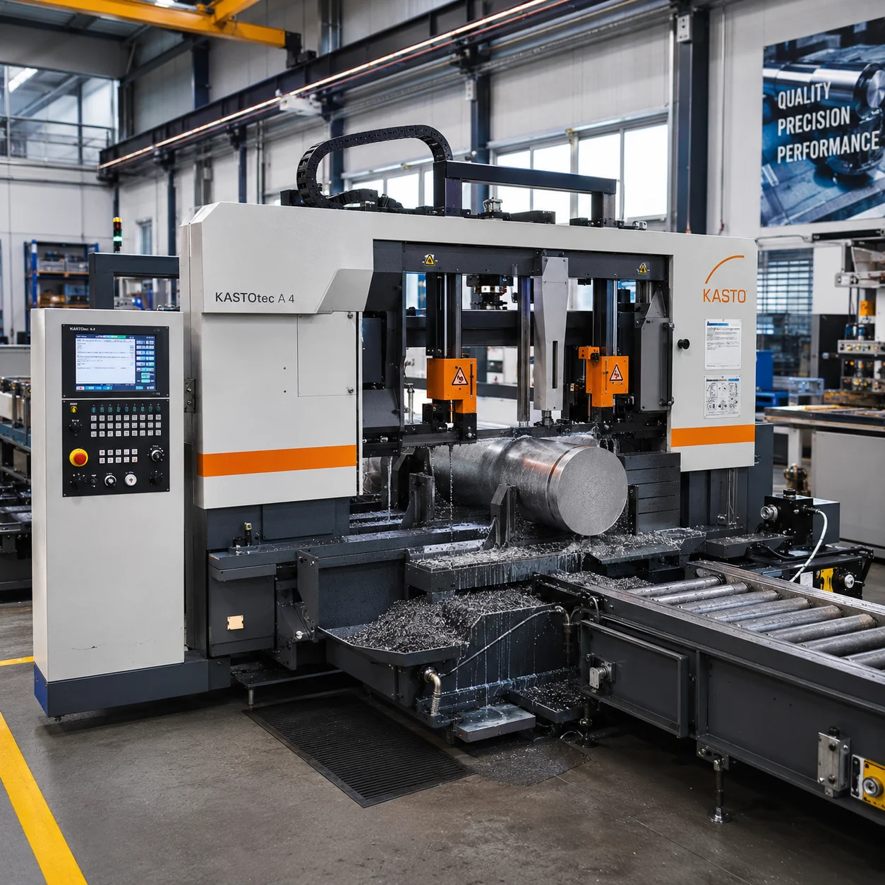 工業 CNC 金屬鋸床加工金屬坯料