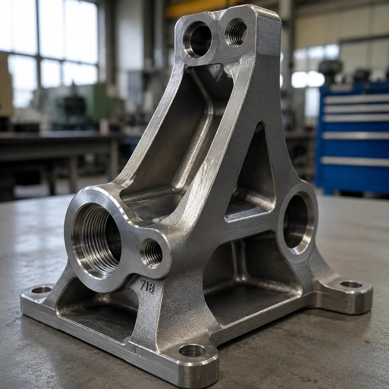 Suporte de superliga resistente ao calor aeroespacial da Vastmaterial apresentando roscagem CNC precisa em orifício cego M12