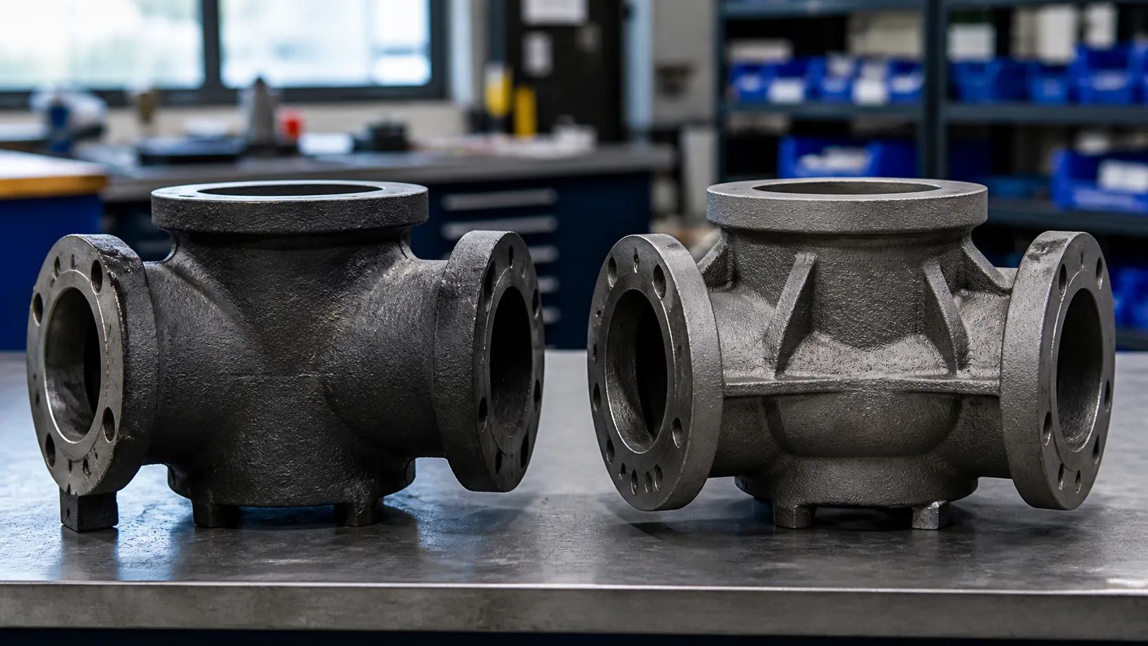 Comparaison entre corps de vanne en fonte et en fonte ductile