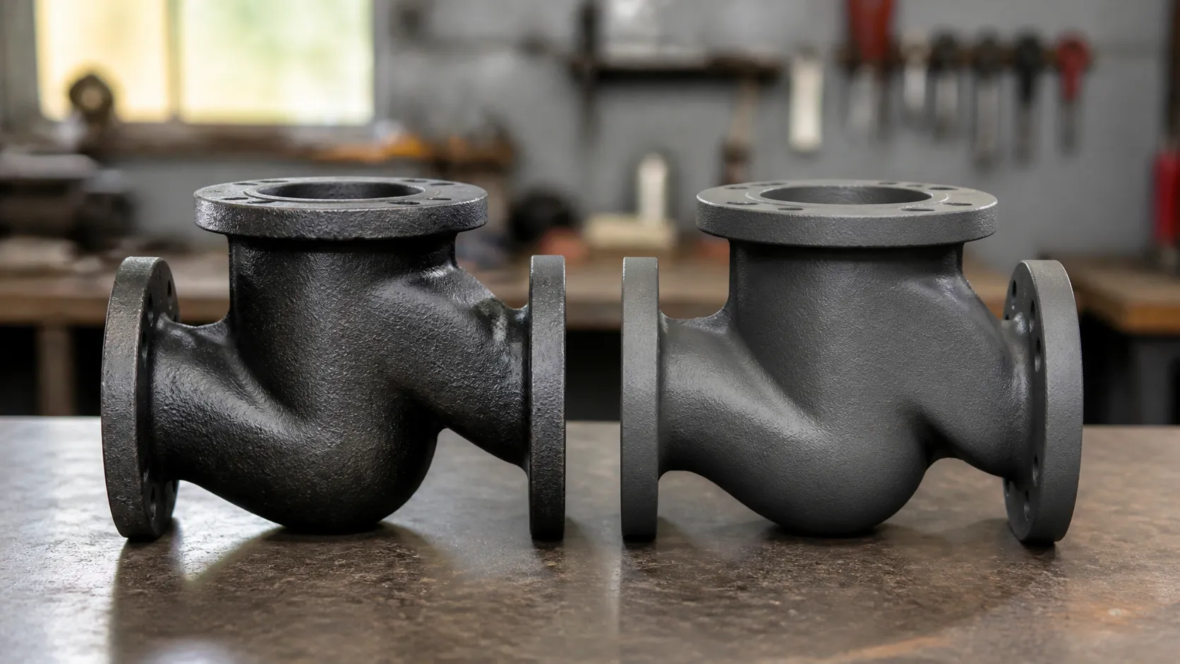 Comparaison entre le corps de vanne en fonte et en fonte ductile