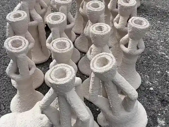 Investment casting - wax pattern tree, ceramic shell slurry dipping