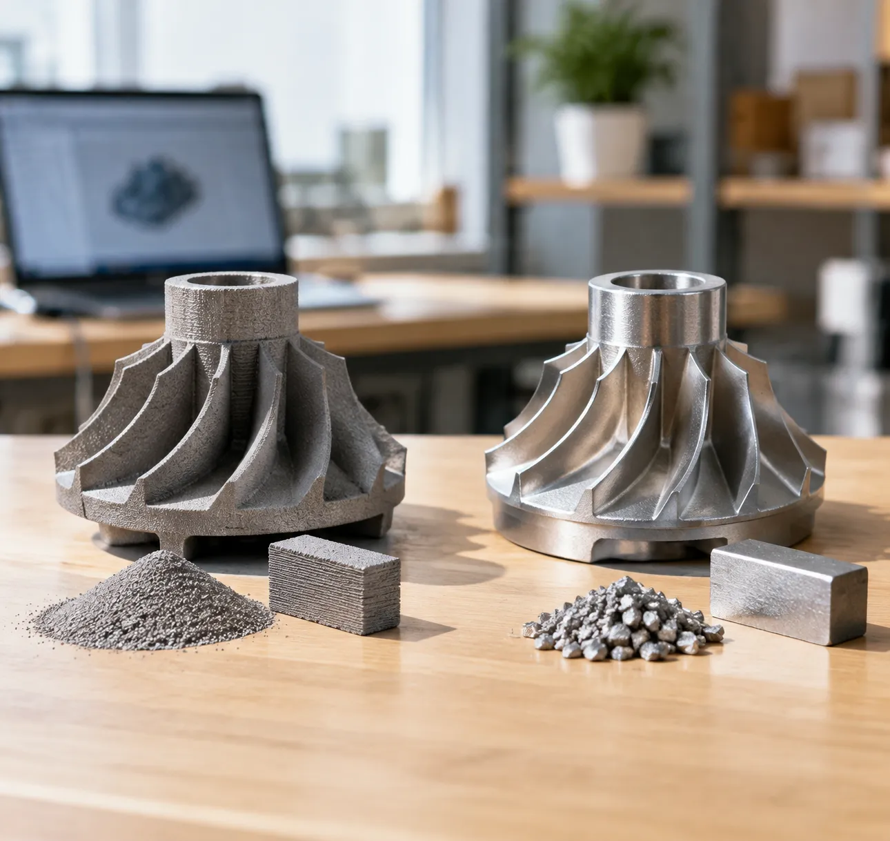 SLM vs investment casting material properties