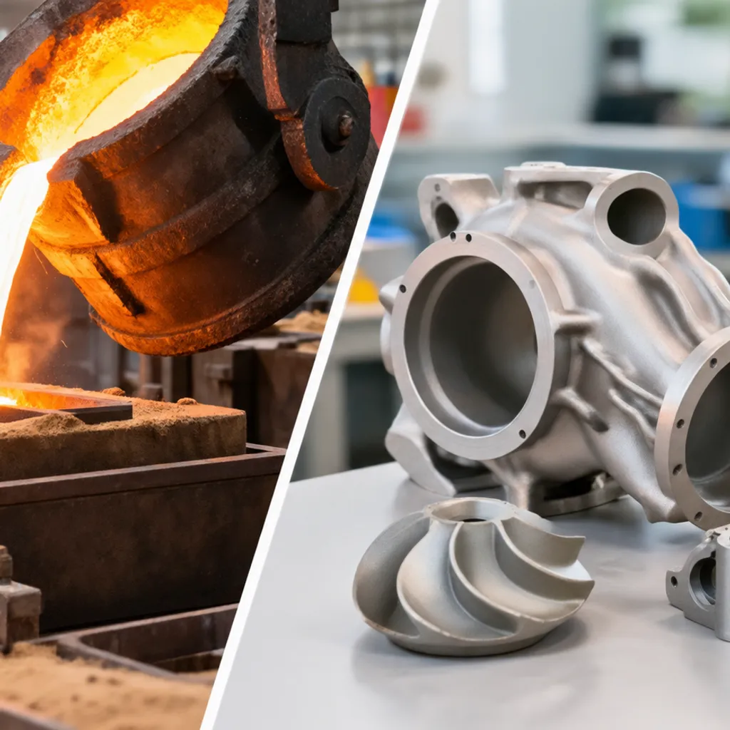 Sand casting for large heavy metal parts versus investment casting