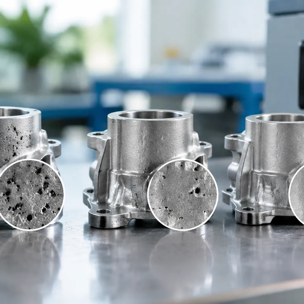 Shell temperature effect on shrinkage porosity